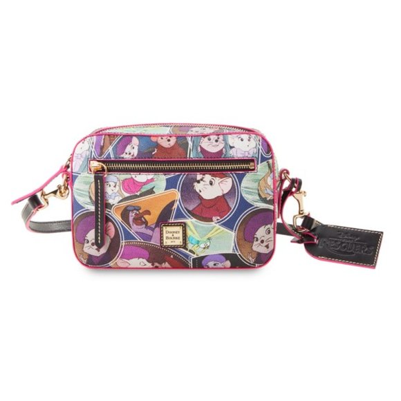 DISNEY DOONEY & BOURKE THE RESCUERS CROSSBODY CAMERA BAG CUTE PINK & BLACK NEW!
